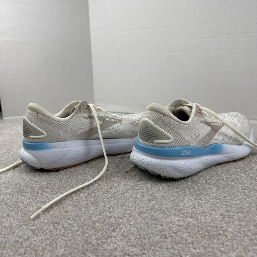 Brooks Ghost 16 Coconut Chateau Grey‎ Blue Women Road Running Shoes 7.5